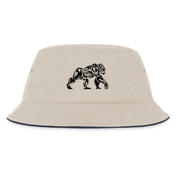 Gorilla Tribal - Kids’ Bucket Hat - ecru/navy - Front
