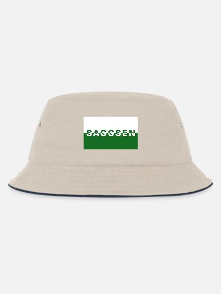 Saggsen / Sachsen - Kinder Bucket Hat - Natur/Navy