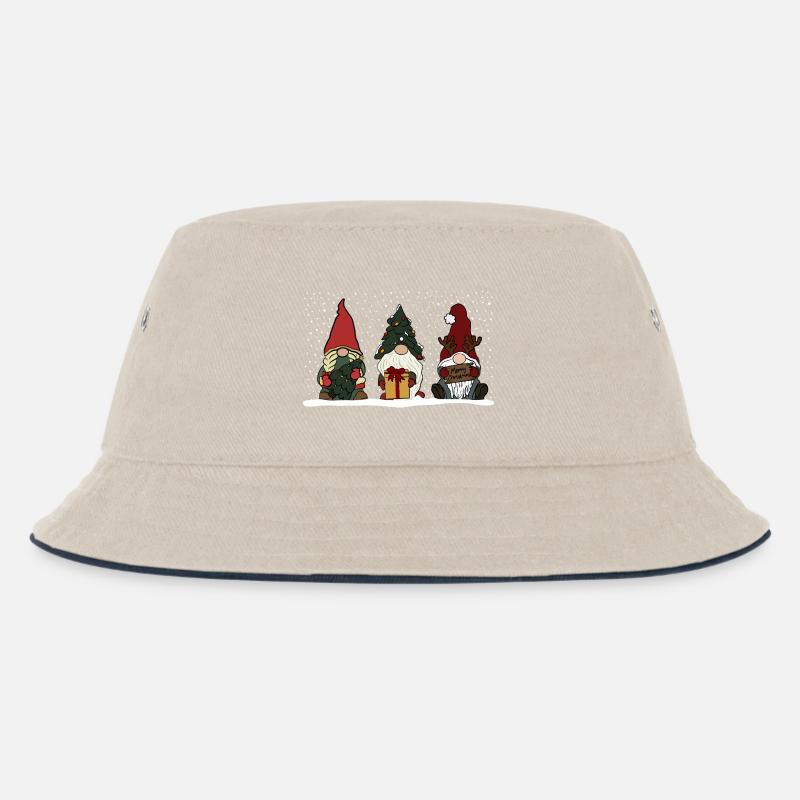 Wichtel  - Kinder Bucket Hat - Natur/Navy