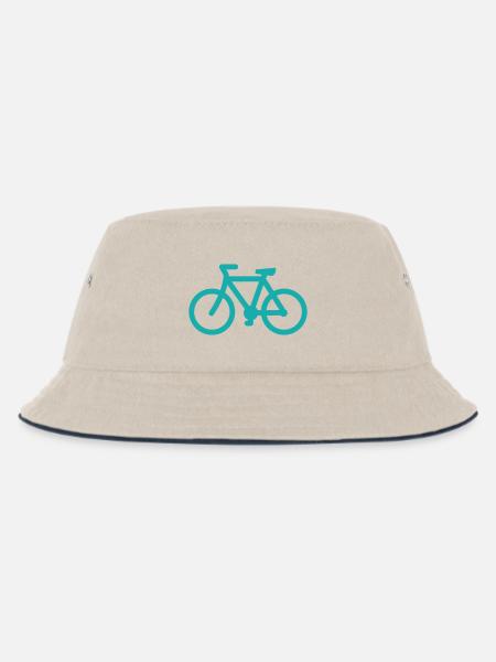 bike - Kinder Bucket Hat - Natur/Navy