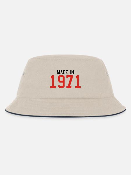 1971 - Kinder Bucket Hat - Natur/Navy