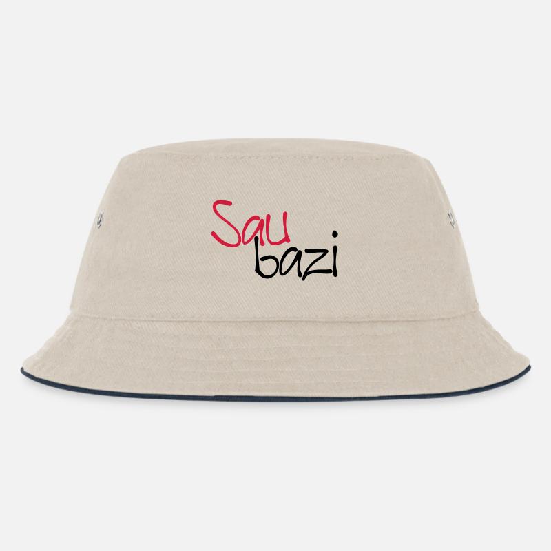 Saubazi - Kinder Bucket Hat - Natur/Navy