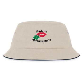 Made in Ahrenswohlde - Kinder Bucket Hat - Natur/Navy - Vorne