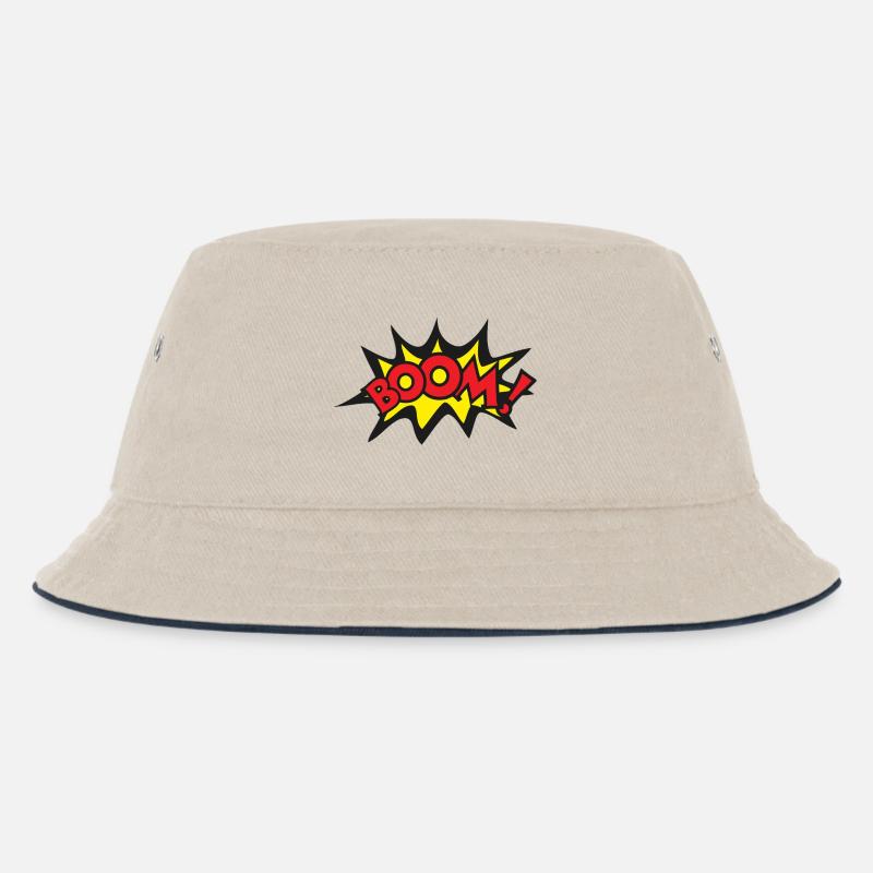 Boom! - Kinder Bucket Hat - Natur/Navy
