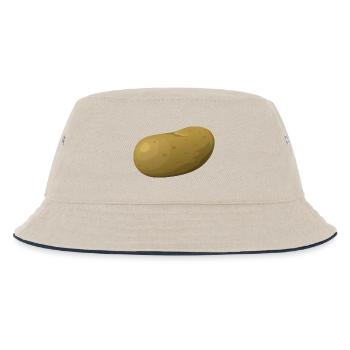 Kartoffel Geschenkidee - Kinder Bucket Hat - Natur/Navy - Vorne