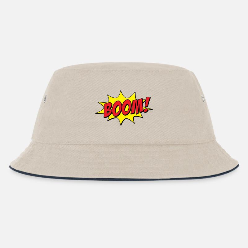 Boom! - Kinder Bucket Hat - Natur/Navy