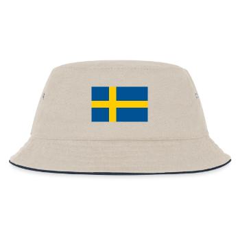 Sweden 1 Euro - Kids’ Bucket Hat - ecru/navy - Front