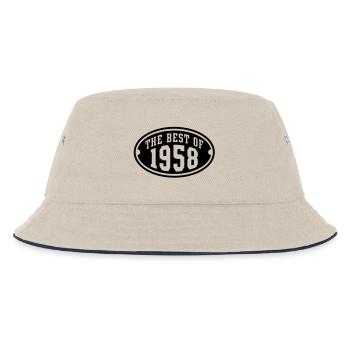 THE BEST OF 1958 - Birthday Geburtstag Design - Kinder Bucket Hat - Natur/Navy - Vorne
