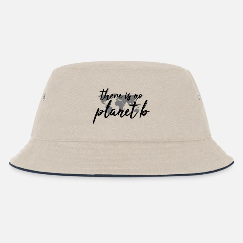 There is no planet b - Kinder Bucket Hat - Natur/Navy