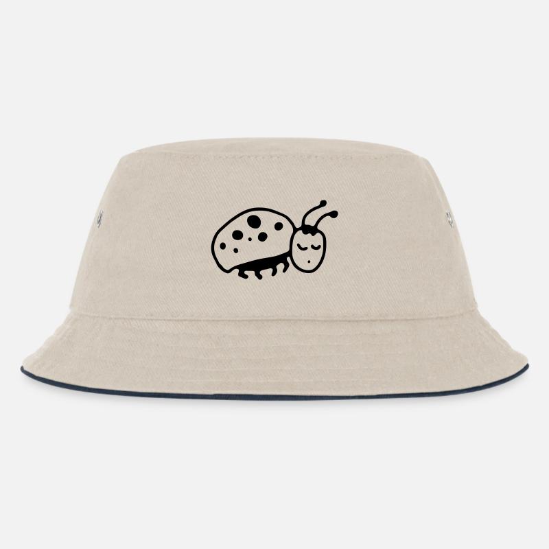 Käfer - Kinder Bucket Hat - Natur/Navy