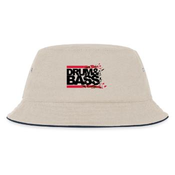 Drum 'n' Bass shattered - Kinder Bucket Hat - Natur/Navy - Vorne
