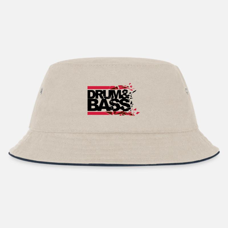 Drum 'n' Bass shattered - Kinder Bucket Hat - Natur/Navy