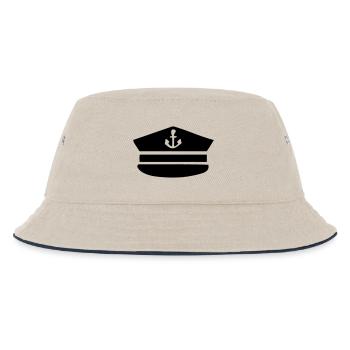 Casquette de capitaine - Capitaine - Bob Enfant - blanc cassé/bleu marine - Devant