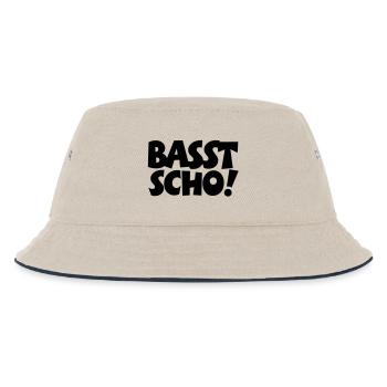 Basst Scho - Kinder Bucket Hat - Natur/Navy - Vorne