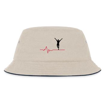 Jogger Puls - Kinder Bucket Hat - Natur/Navy - Vorne