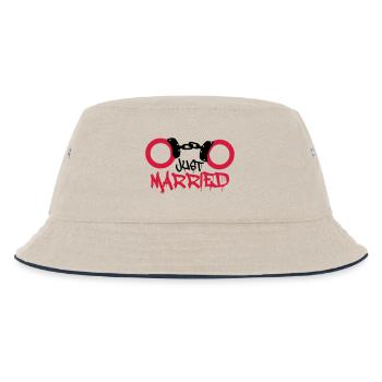 Just married handcuffed prisoner funny - Kids’ Bucket Hat - ecru/navy - Front