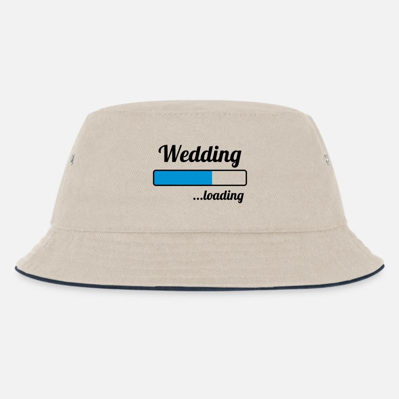 Wedding ...loading - Kinder Bucket Hat - Natur/Navy