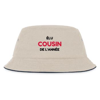 Cousin - Cousine - Famille - Bébé - Naissance - Bob Enfant - blanc cassé/bleu marine - Devant