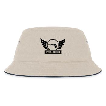 handwerker_01 - Kinder Bucket Hat - Natur/Navy - Vorne