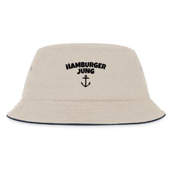 Hamburger Jung aus Hamburg - Kinder Bucket Hat - Natur/Navy - Vorne