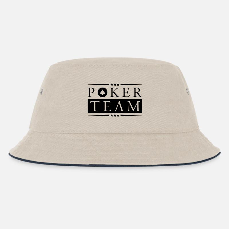 poker team - Kinder Bucket Hat - Natur/Navy