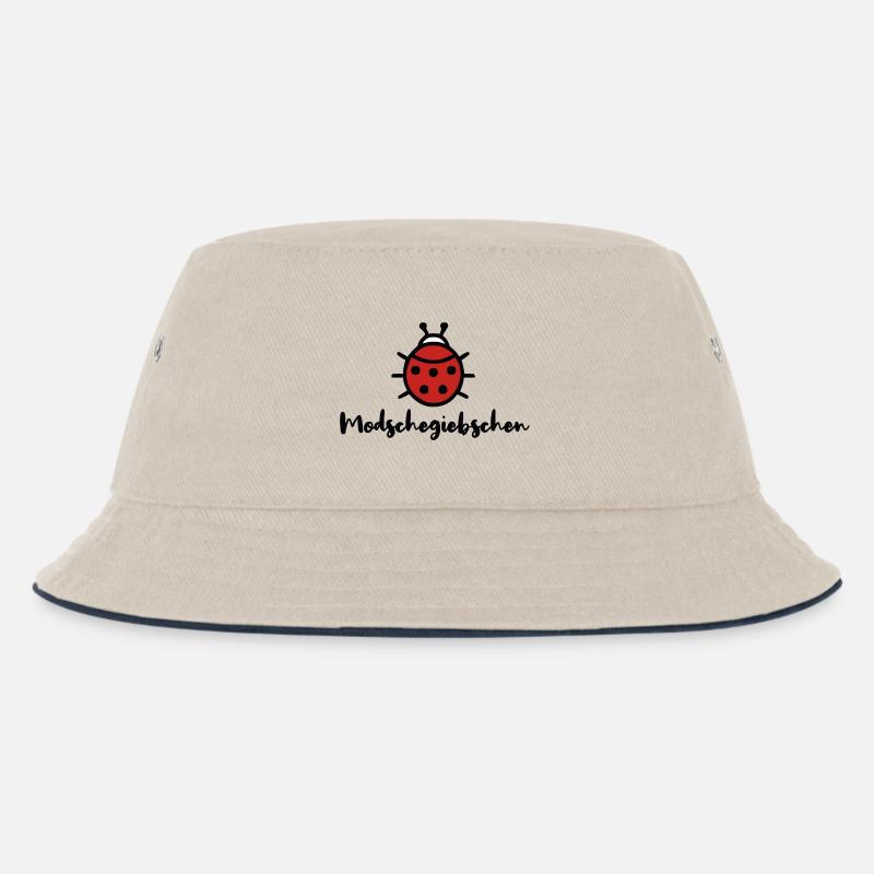 Modschegiebchen Marienkäfer Sächsisch Dialekt - Kinder Bucket Hat - Natur/Navy