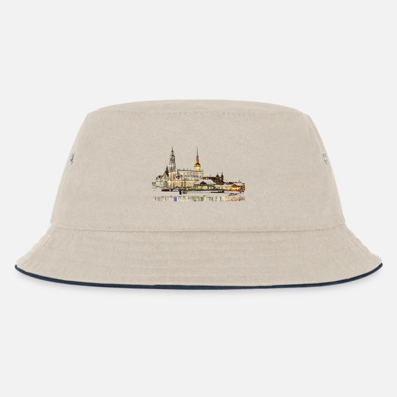 Dresden - Kinder Bucket Hat - Natur/Navy