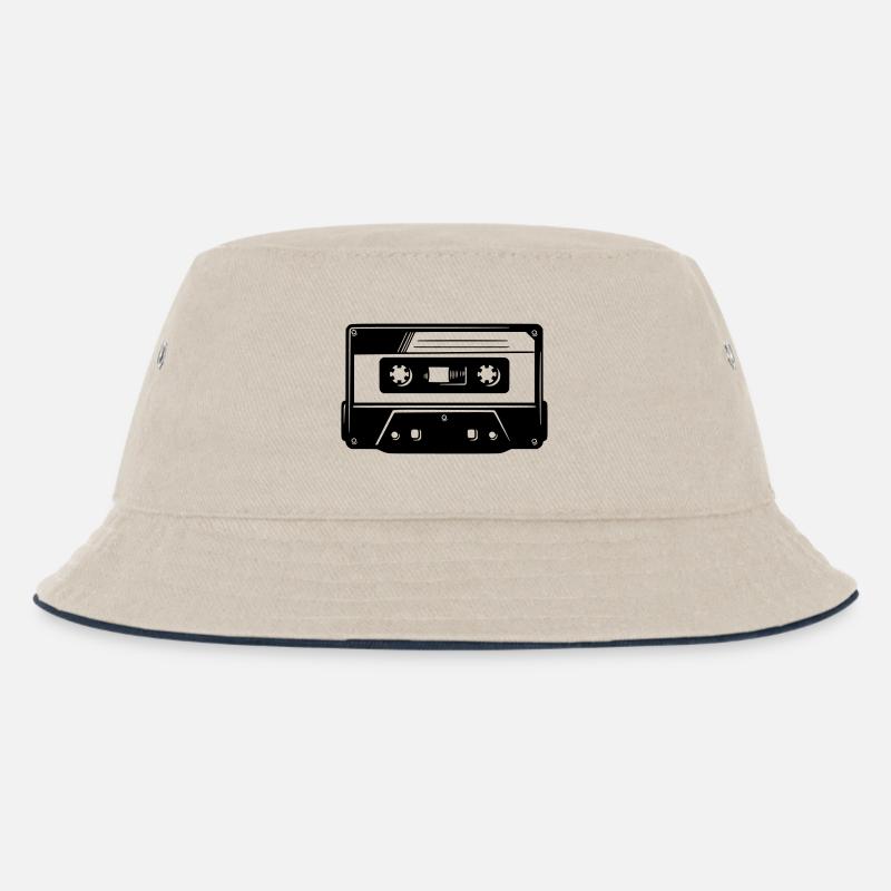 Kassette - Kinder Bucket Hat - Natur/Navy