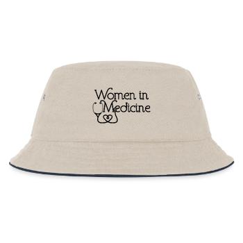 Frauen in der Medizin, Arzt, Angehörige der Gesundheitsberufe - Kinder Bucket Hat - Natur/Navy - Vorne