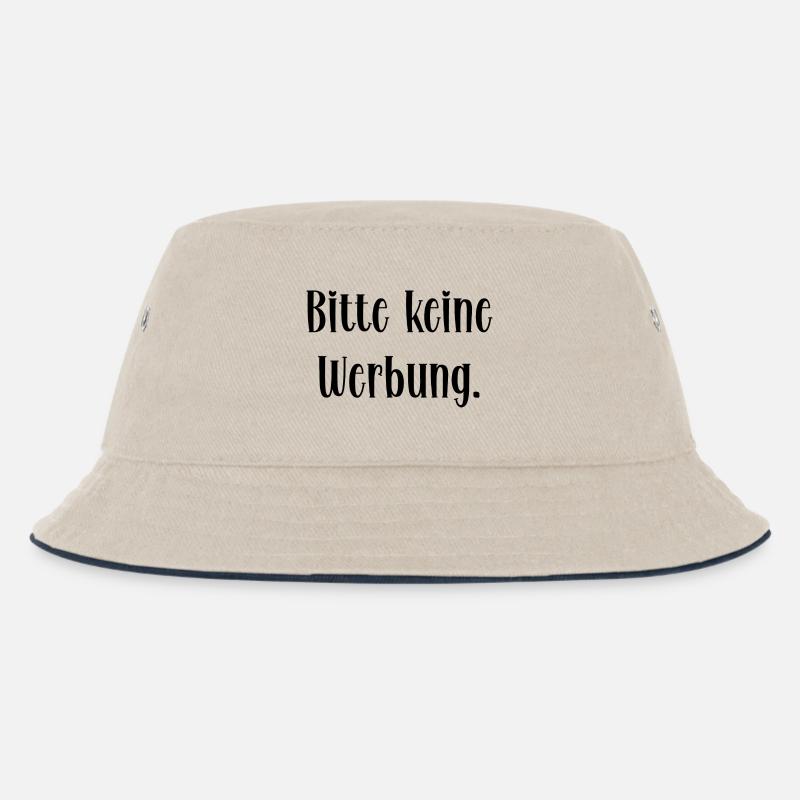 Bitte keine Werbung - Kinder Bucket Hat - Natur/Navy