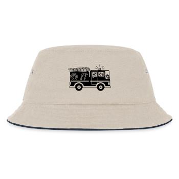Fire engine - Kids’ Bucket Hat - ecru/navy - Front