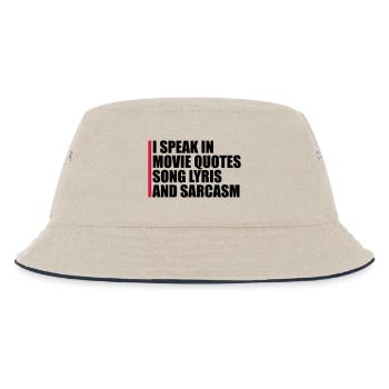 speak lyrics and sarcasm - Kids’ Bucket Hat - ecru/navy - Front