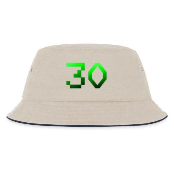 schenken, 30 Pixelig - Kinder Bucket Hat - Natur/Navy - Vorne