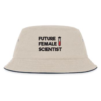 Future Female Scientist - Kids’ Bucket Hat - ecru/navy - Front