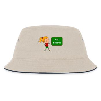 Einschulung ABC Schütze - Kinder Bucket Hat - Natur/Navy - Vorne