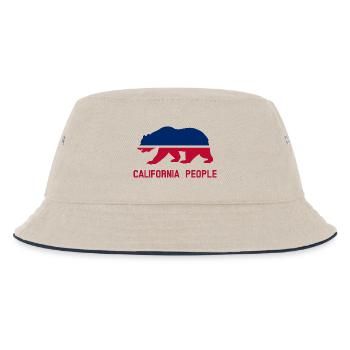 California People - Kids’ Bucket Hat - ecru/navy - Front