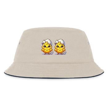 kuecken comic 2 - Kinder Bucket Hat - Natur/Navy - Vorne