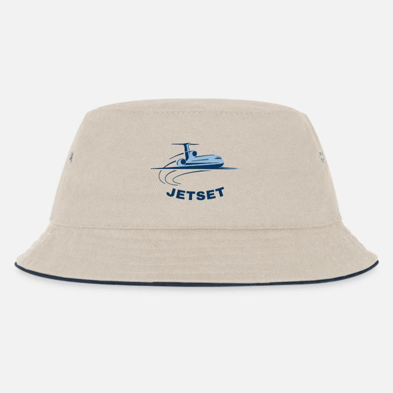 Jetset Mood Mode - Kinder Bucket Hat - Natur/Navy