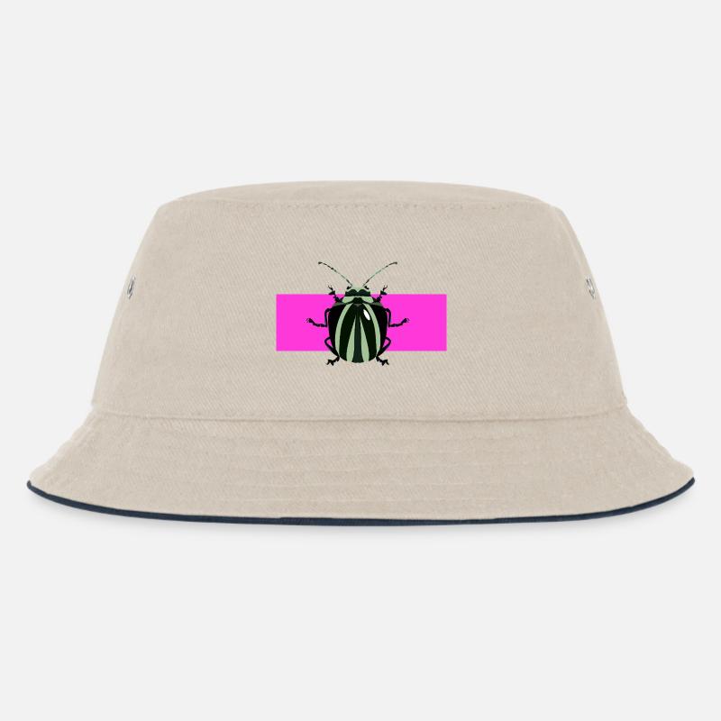 Abstract bug desgin - Kids’ Bucket Hat - ecru/navy