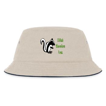 Humorvolle Skunk-Philosophie Zitat-Design - Kinder Bucket Hat - Natur/Navy - Vorne
