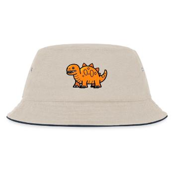 Dinosaur stegosaurus Halloween Funny - Kids’ Bucket Hat - ecru/navy - Front
