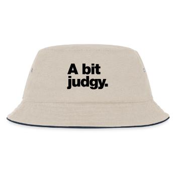 A bit judgy - Kids’ Bucket Hat - ecru/navy - Front