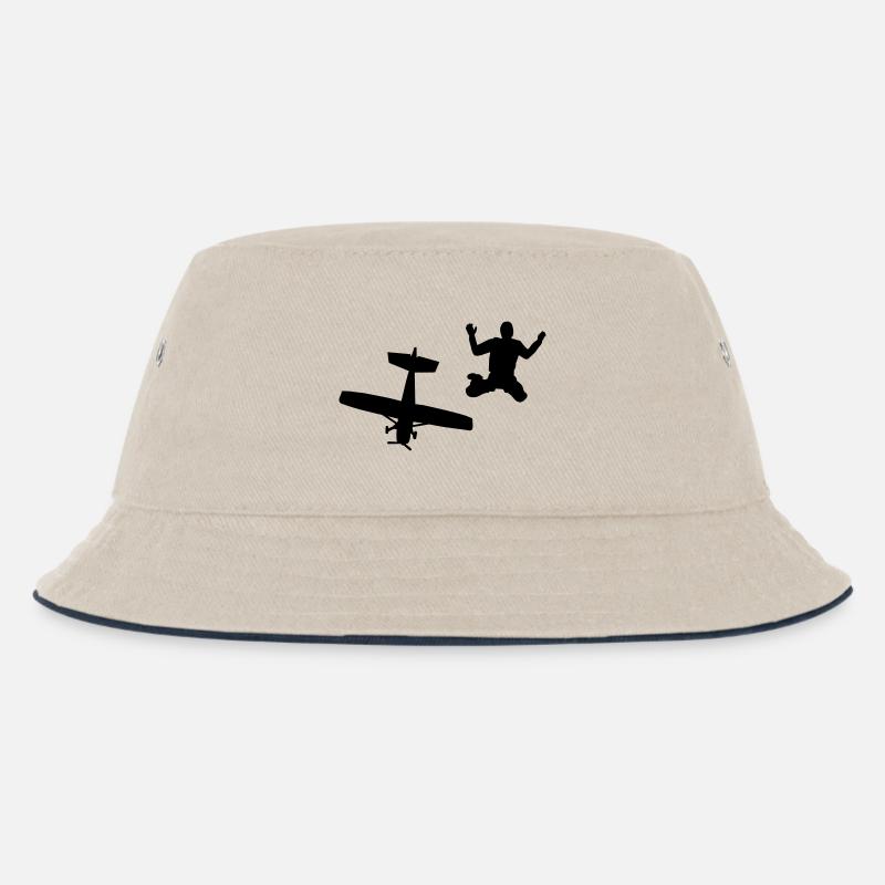 Skydiver - Kinder Bucket Hat - Natur/Navy