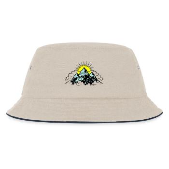 Berge Alpen Natur - Kinder Bucket Hat - Natur/Navy - Vorne