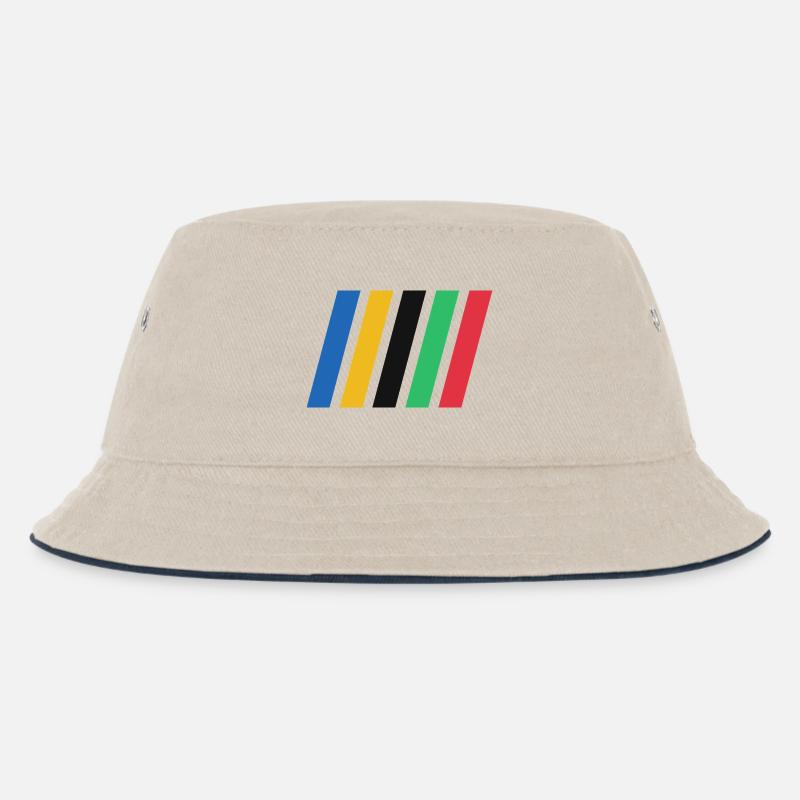 COLOR STRIPES - Kinder Bucket Hat - Natur/Navy