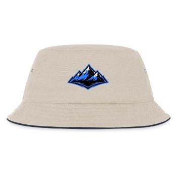 Berge Symbol Alpen - Kinder Bucket Hat - Natur/Navy - Vorne
