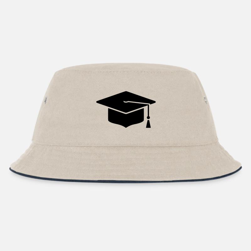 Doktorhut Abschluss Icon - Kinder Bucket Hat - Natur/Navy
