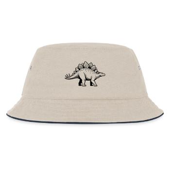 Stegosaurus - Kids’ Bucket Hat - ecru/navy - Front