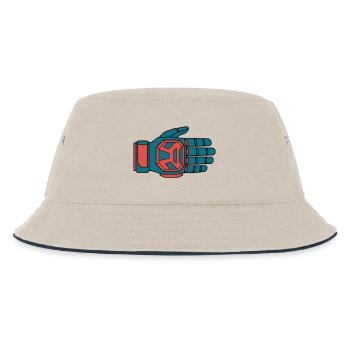 Sicherer Downhill Handschuh BMX - Kinder Bucket Hat - Natur/Navy - Vorne