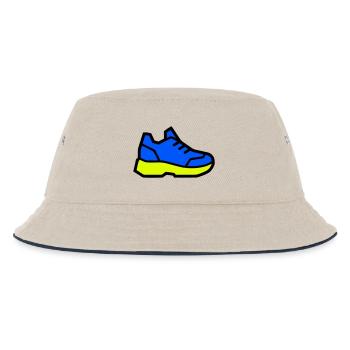 Modern Running Sneaker - Kids’ Bucket Hat - ecru/navy - Front